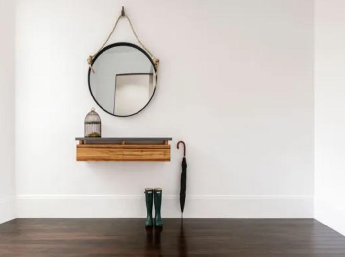ارتفاع مناسب نصب آینه روی دیوار